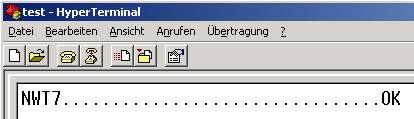 NWT: Terminalmeldung Bootloader
